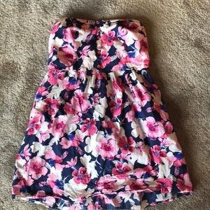 summer dress, pink white and blue flowers